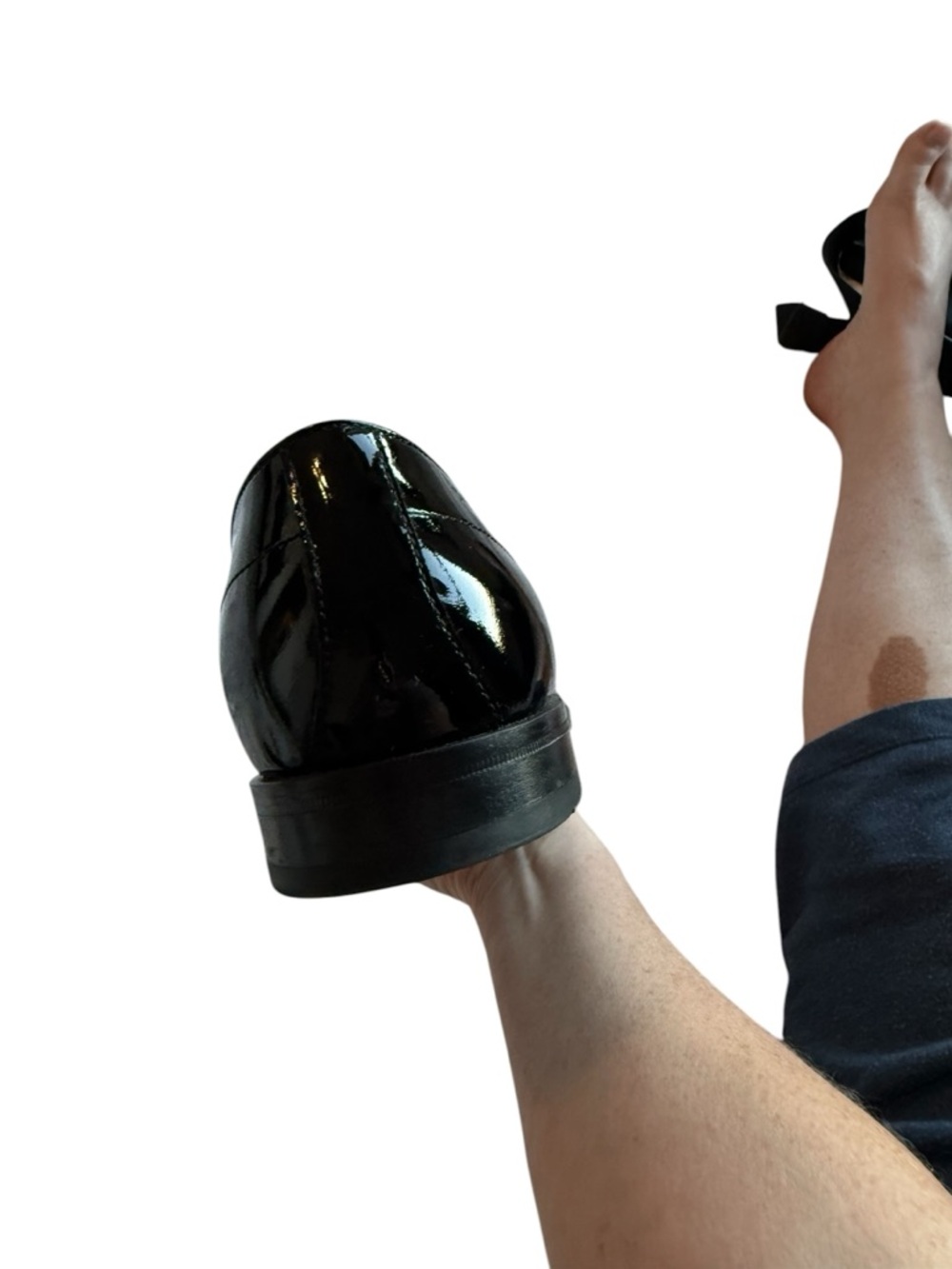 Boss Black Patent Leather Slip-On Loafers with Elastic Strap - Picture 12 of 16